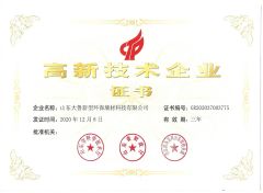 Chinese hi-tech firms certificate from Shandong Dalu New Material Environmental Protection Technology Co., Ltd.