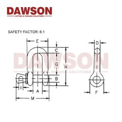 Dawson Hot DIP Galvanized Us Type Chain Shackle with Screw Pin - Image 6