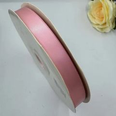 100% Polyester 15mm Single Face Lt. Coral Satin Ribbon for Custom Logo - Image 1