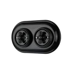 Flush Mounted Ceramic Retro Rotary Electric Wall Switch Style Retro Condition New Origin Fujian Max. Current 10A Trademark - Image 3