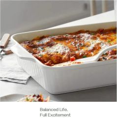 Porcelain Kitchen Oven Nonstick Deep Tray Serving Bakeware Ceramic Rectangular Baking Dishes Pans - Image 3