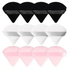 High Quality Makeup Puff with Plastic Box Facial Foundation Powder Puff Sponge Triangle Powder Puff with Dry Wet Usage - Image 1