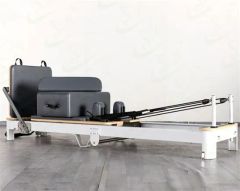 Yoga Studio Training Physiotherapy White Aluminum Alloy Lady Portable Folding Pilates Reformer Bed - Image 3