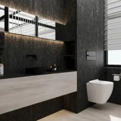Black Sand Grain Pattern Sintered Stone Slabs - Image 2