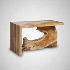Teak  Wooden Side Table Finish Natural Material Teak Wood Minimum Order Quantity 1 Unit Production Capacity 100-120 - Image 2