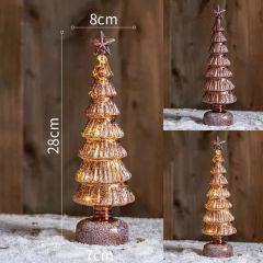 LED Lighted New Product Table Glass Christmas Tree Decorations for Home - Image 2