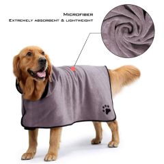 Microfiber Pet Drying Robes Moisture Absorbing Towels Pet Bathrobe - Image 1