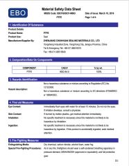 MSDS-Certificate certificate from Zhenjiang Chunhuan Sealing Materials Co., Ltd. (Group)