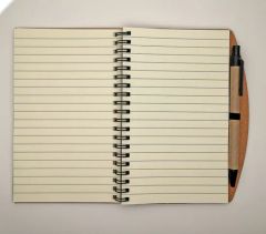 Promotional Eco-Friendly Craft Paper Notebook with Recycle Ball Pen - Image 3