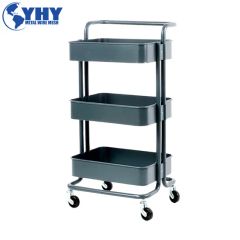 Portable Rolling Trolley Cart Kitchen Storage Utility Cart - Image 3