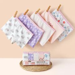 Girls' Flat Angle a-Class Baby Square Shorts Style All Season All Origin China Pattern Print Texture Light Touch - Image 2