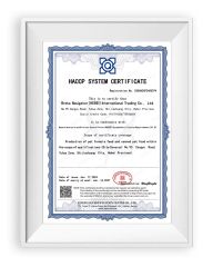 HACCP certificate from Breta Navigator (Hebei) International Trading Co., Ltd