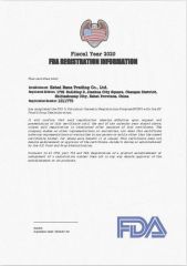FDA Certificate certificate of Hebei Nana Trading Co., Ltd. – certificate photo, supplier certificates section