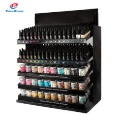 Factory Price Fashionable Customized Movable Metal Makeup Cosmetic Nail Polish Display Rack - Image 3