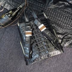 Dropship Genuine Crocodile Leather Laptop Bag Backpack - Image 5