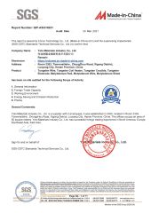 SGS certificate from Yolo Materials Industry Co., Ltd.