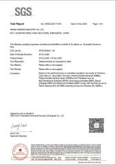SGS certificate from Henan Windoo Industry Co., Ltd.