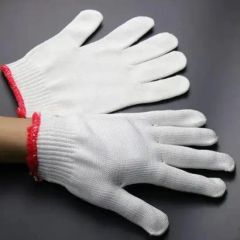 Labour White Cotton Knitted Safety Work Gloves Color White Length Medium Origin Shandong Model NO. STY008 Size - Image 4