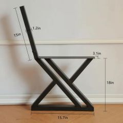 18 Inch Triangular Metal Chair Bench Leg Strap Support Bracket - Image 2