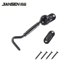 High Satisfaction Hook and Eye Gate Latch Carbon Steel Rust-Resistant Barn Door Lock Cabin Hooks for Gate Shutters Window Sliding Barn Shed Cabinet Bathroom - Hangzhou Jiansen Hardware Co., Ltd.
