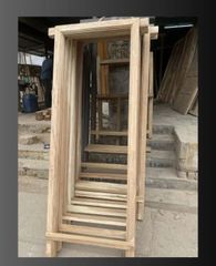 Wooden Chaukhat And Windows Wood Type A Color Brown Height 7 Feet Wood Species Sal Finish Door Farem Shape Rectangular I Deal In New - Image 3
