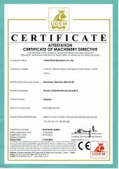 CE certificate from Yantai Rima Machinery Co., Ltd.