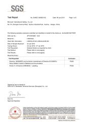 RoHS certificate for AAA/LR03-1 certificate from Microcell International Battery Co., Ltd.