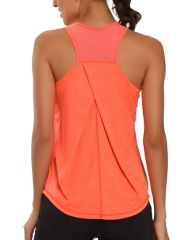 Womens Workout Tops Tank Tops Mesh Yoga Shirts Athletic Running Tank Tops Sleeveless - Image 1