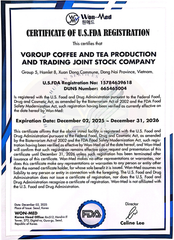 Certificate of U.S FDA Registration certificate of Vgroup Co LTD – certificate photo, supplier certificates section