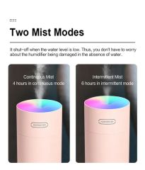 Humidifiers Kinscoter 2021 New Design USB Colorful Cool Mist Car Mini Air Humidifier with Night Light - Image 4