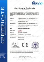 CE Vibration test machine certificate of Dongguan Hongjin Test Instrument Co., Ltd. – certificate photo, supplier certificates section