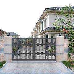 Store Front Sliding Iron Main Cheap Solid Iron Doors with Automatic Opening Pattern - Image 6