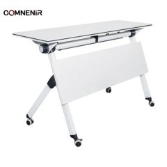 Folding Desk Mobile Conference Training Table/School Learning Desk with Wheels - Image 1