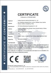 CE 2 certificate from Foshan Quanjiu Industry Automation Equipment Co., Ltd.
