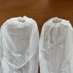 White Polyethylene Sleeves with Wider Elastic Folded Folded Trademark OEM Model NO. 2301 Size 16" or 18" Specification - Image 4
