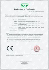 CE certificate from Huizhou Best Festivel Articles Co., Ltd.