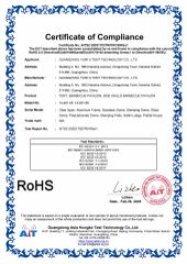 Test Report certificate from Guangzhou Yuntu Tent Technology Co., Ltd.