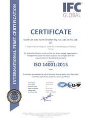 ISO 14001 CERTIFICATE certificate from GUZEL CAN GIDA TARIM URUNLERI INS.TUR.SAN.TIC.VE.LTD.STI
