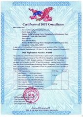 DOT certificate of Foshan Evergreen Tree Co., Ltd – certificate photo, supplier certificates section