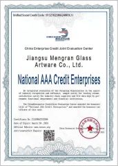 National AAA Credit Enterprises certificate from Jiangsu Mengran Glass Artware Co., Ltd.