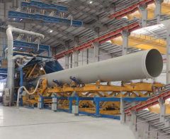 Contiuous Fiberglass Winding Machine Pipes Production Line / Filament Winding Machine for Main Irrigation Line, GRP Production Line for Composite Pipes Plant - Image 1