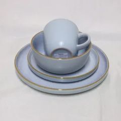 16PCS Stoneware Dinner Set Ceramic Tableware Light Gray Color - Image 5