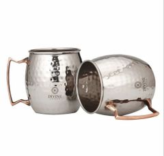 DC-563 Pure SS Mule Mug With Brass Handle Capacity 500ml Packaging Type Box Material SS Copper Product Code DC-563 Brand Divine - Image 1