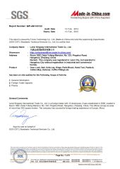 SGS certificate certificate of Lanxi Kingway International Trade Co., Ltd. – certificate photo, supplier certificates section