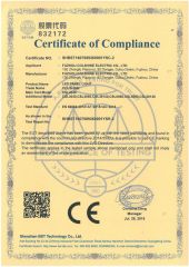 CE certificate of led panel light certificate from Fuzhou Colshine Electric Co., Ltd.