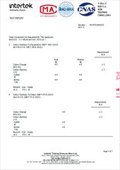Colour Fastness certificate of Suzhou A Plus Textiles Company Limited – certificate photo, supplier certificates section