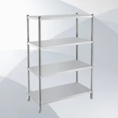 Stainless Steel Shelves Free Standing Storage Racking Size Medium Shape Common Color Slivery Packaging Set Design Simple - Image 3
