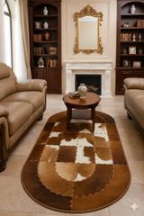 HAIR ON LEATHER CARPETS Texture Rich Design Elegant Material LEATHER Packaging BOX PACKED Shape Round And Square Application Residential And Commercial - Image 1