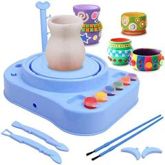 Whoesale Creative Home Activities Electric Pottery Machine Workshop Educational Toys Do Arts Pottery Studio Dry Clay Crafts Kids Pottery Wheel Toy - Image 2