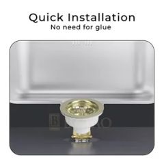 Premium Brass Round Basket Strainer for Kitchen Sinks Shape Round Style Modern Material Brass Trademark Bobao Service OEM/ODM - Image 3